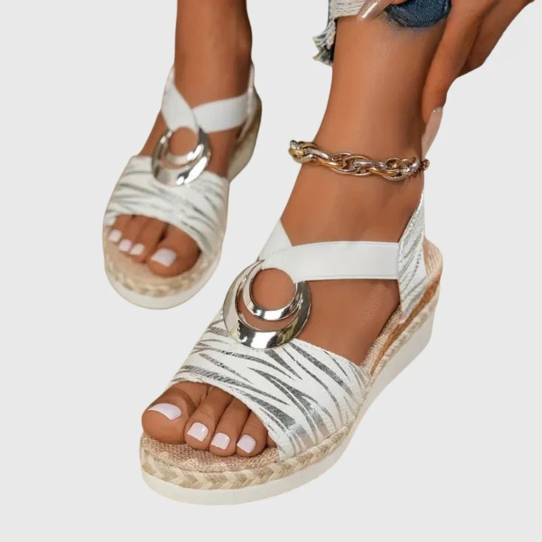 Platform Elastic Strap Sandals