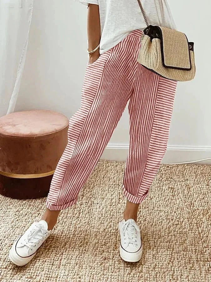 Nora | Striped Relax Pants