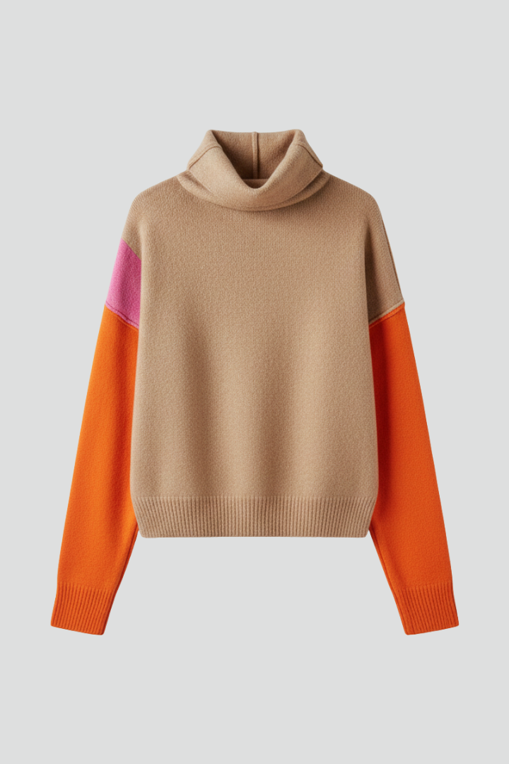 Ruby - High Collar Knit Jumper