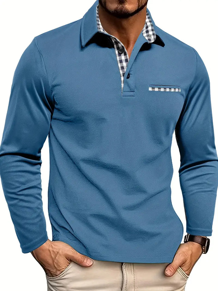 Slim Fit Long Sleeve Polo Shirt