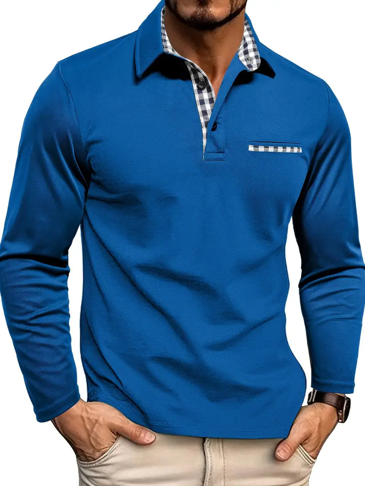 Slim Fit Long Sleeve Polo Shirt