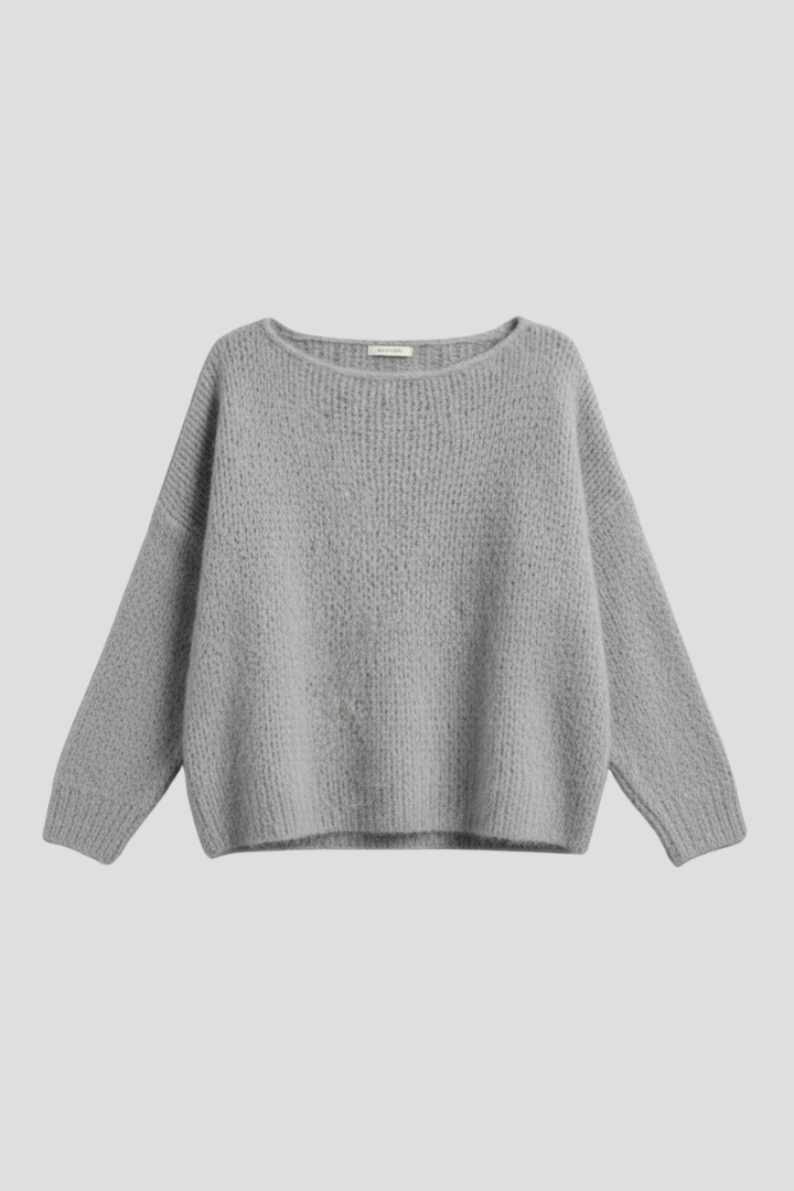 Sophie - Wide Neck Brushed Knit Jumper