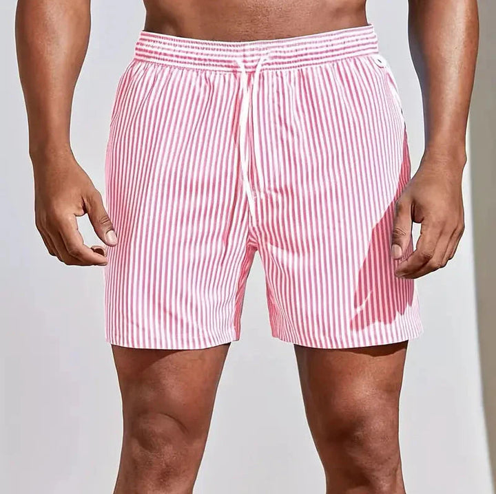 Striped Quick-Dry Swim Shorts