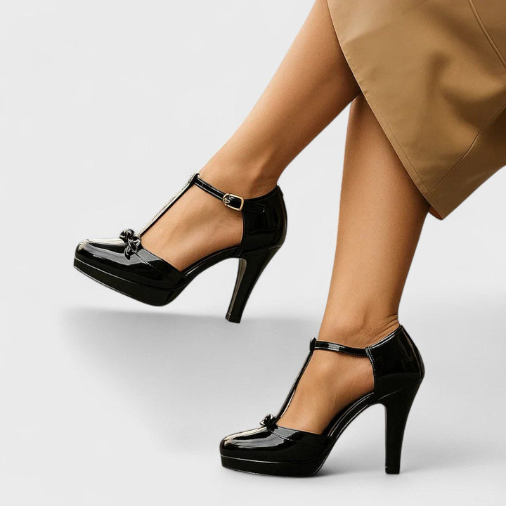 T-Strap Platform Court Heels