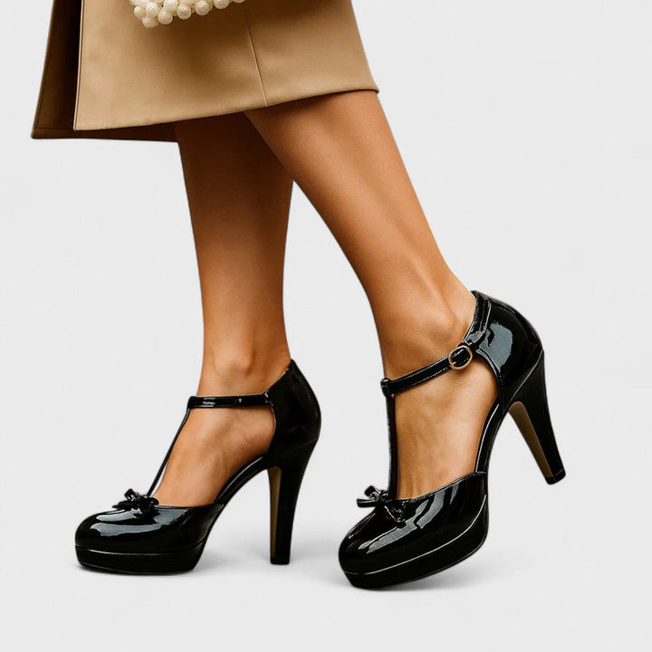 T-Strap Platform Court Heels