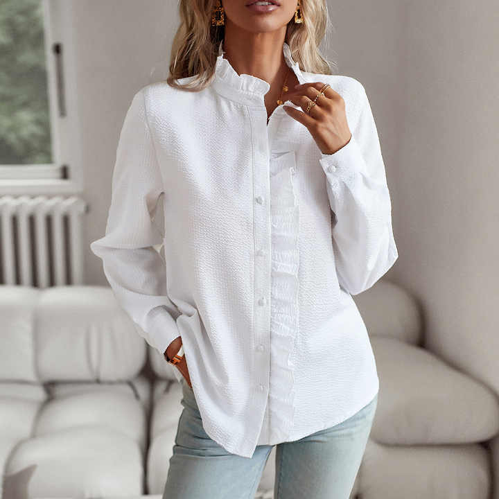 Mina | Ruffled Long Sleeve Shirt