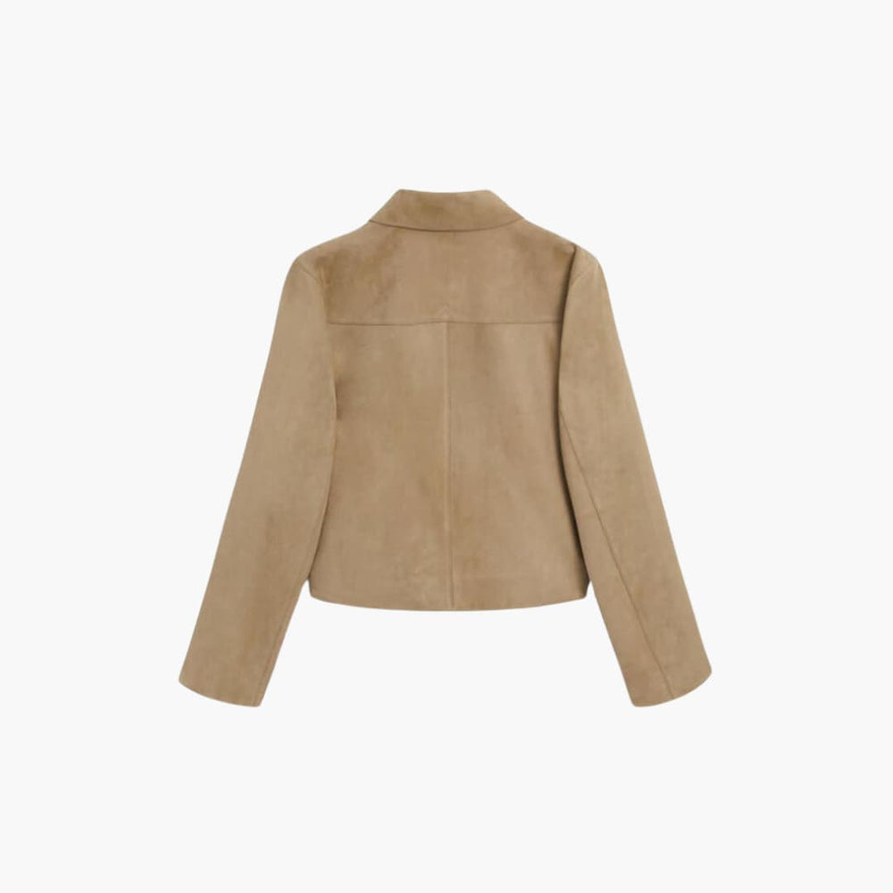Women's button-up jacket, close up of button placket