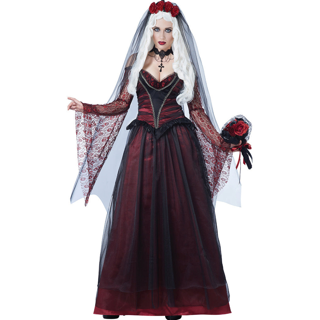 Women's ghost bride Halloween costume, front view