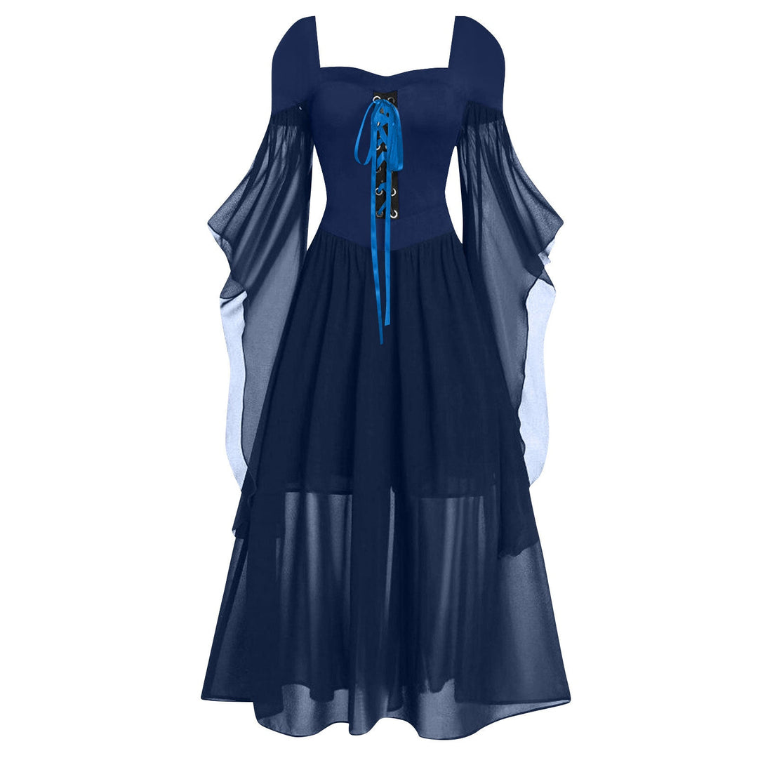 Women's lace-up witch gown Halloween costume, styled shot