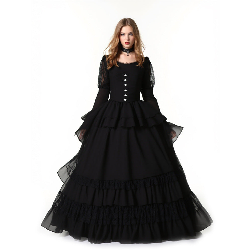 Women's medieval gothic Halloween costume, front view