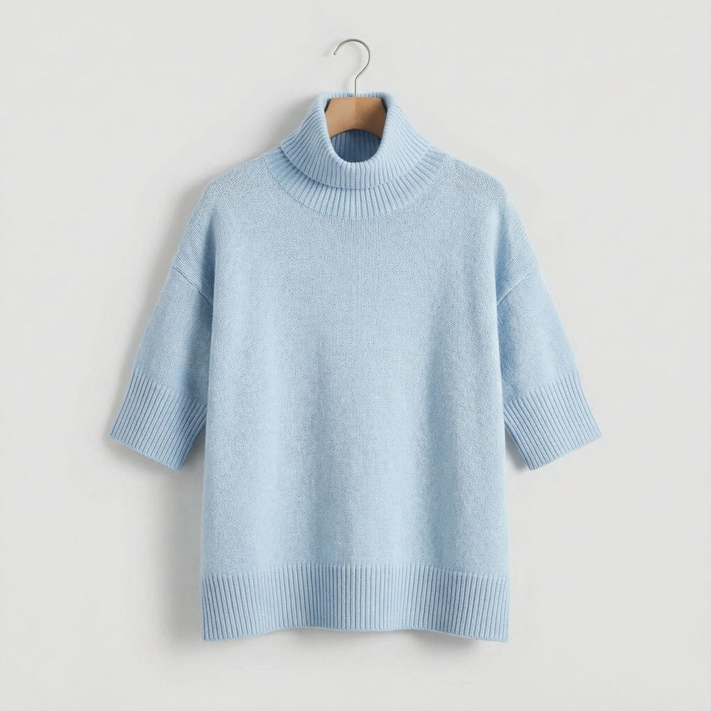 Women's oversized turtleneck, styled shot