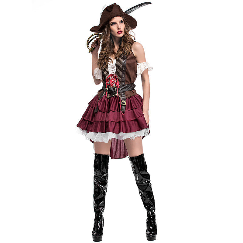 Women's pirate captain Halloween costume, styled shot