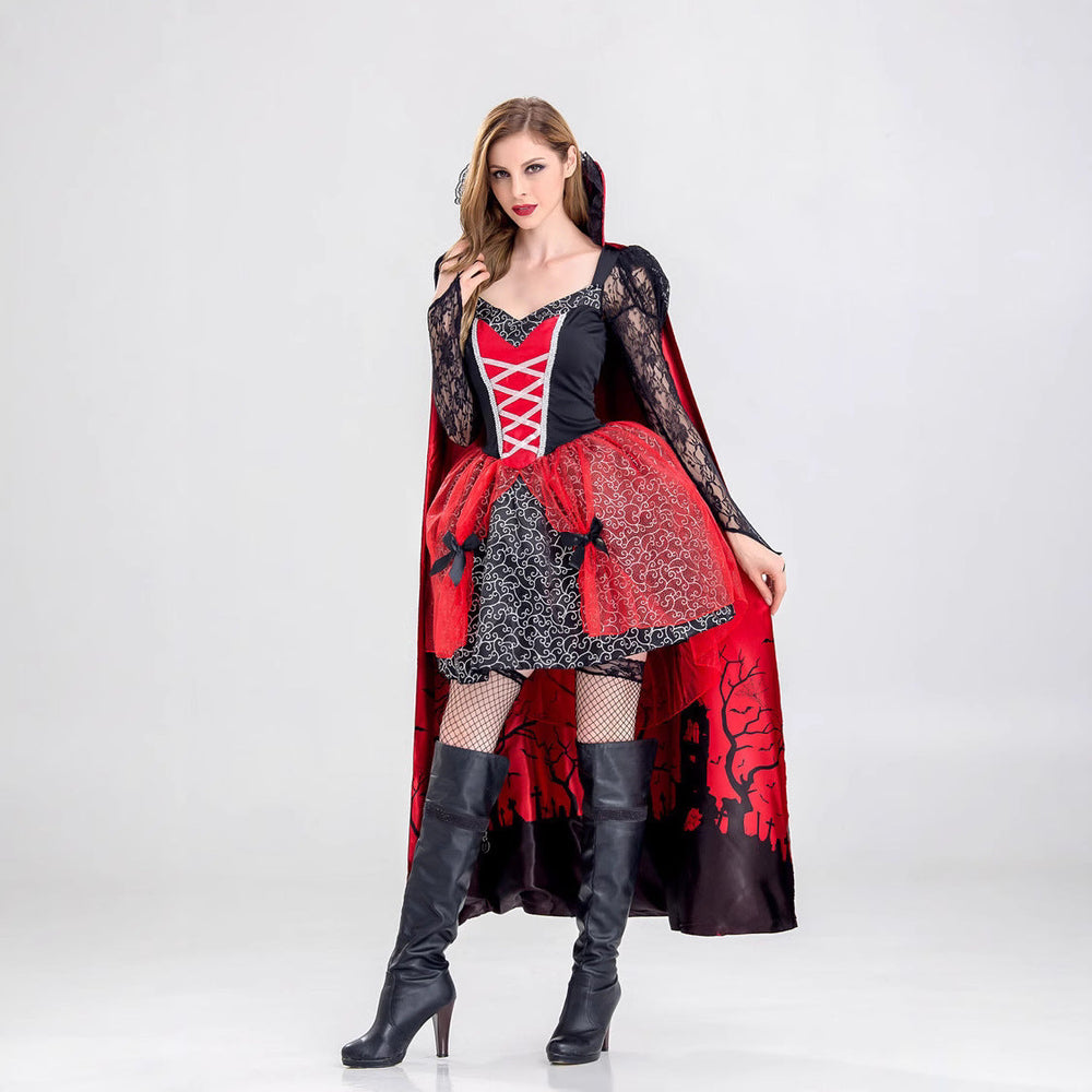 Women's vampire queen Halloween costume, styled shot