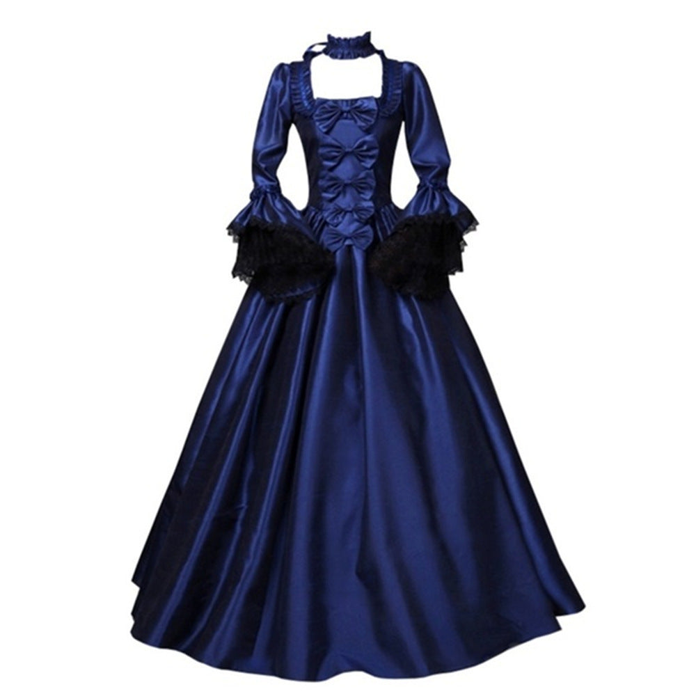 Women's Victorian gothic Halloween costume, close up of lace panel