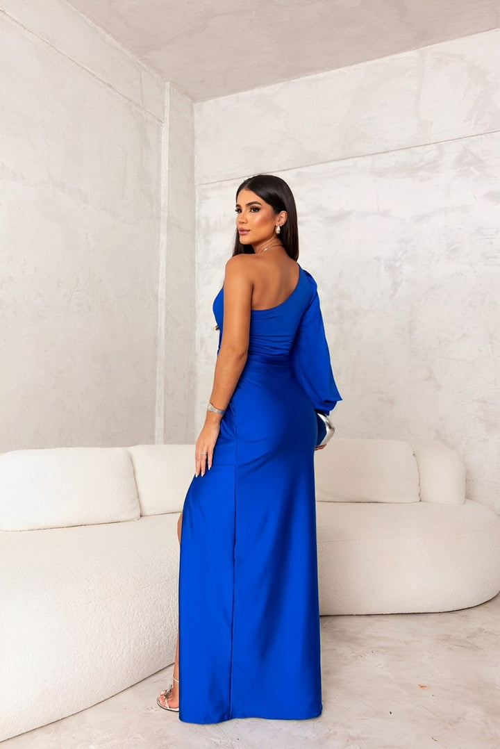 Veronica | One-Shoulder Satin Dress